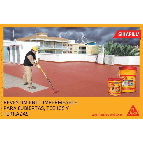 Pintura Membrana Liquida Sikafill Elastico 20 + 4 Kg Elsue - Imagen 4