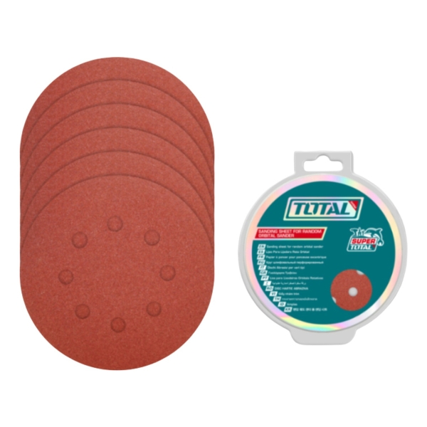 Set 50 Lijas Velcro Para Lijadora Roto Orbital 150mm Total