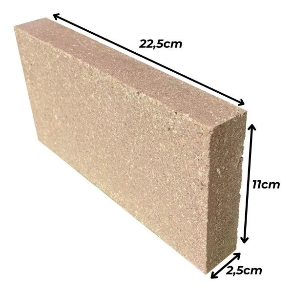 Pack X16 Unidades 23x11cm Tejuelas Refractarias Para Estufa - Imagen 2