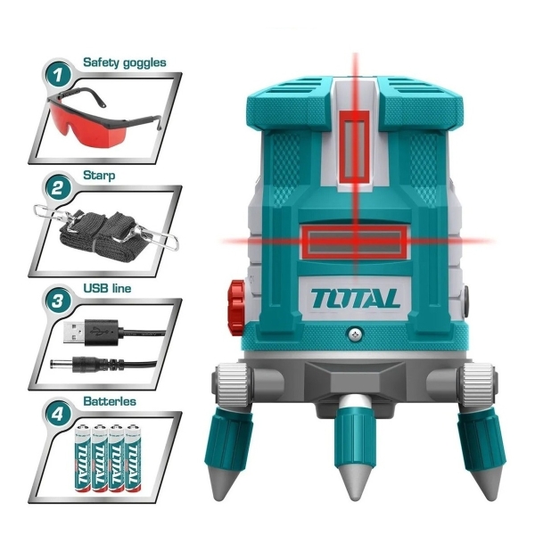 Nivel Laser Auto-nivelante De 5 Lineas Total Tll306505 - Imagen 2