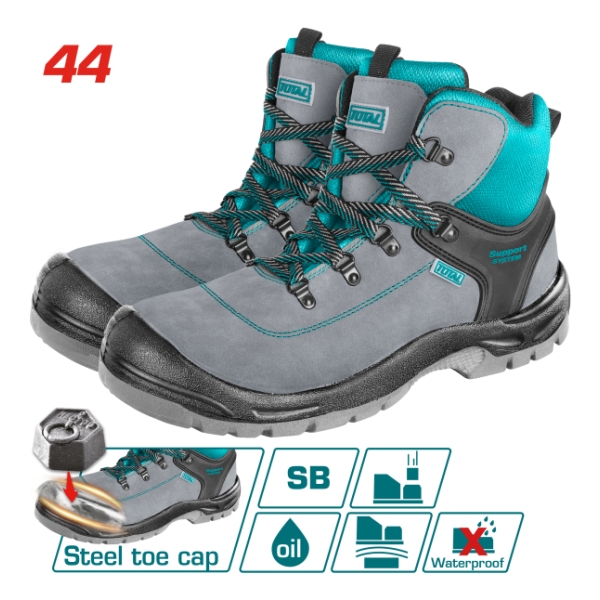 Zapato Bota Seguridad Cuero Con Punta De Acero Total T 44 - Imagen 2