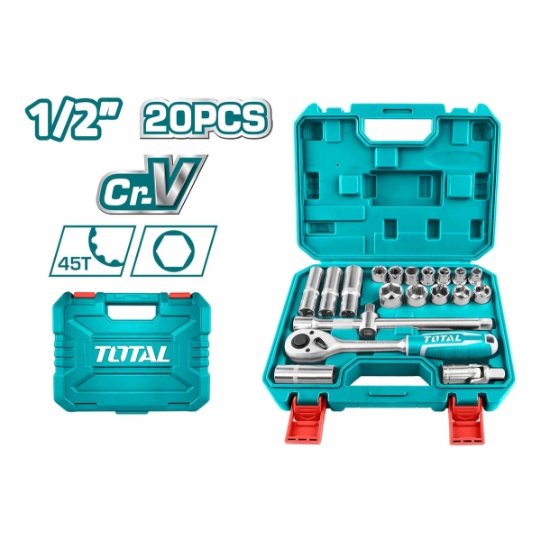 Kit De Herramientas Total Tht121201 Maletín Dados 20 Piezas - Imagen 2