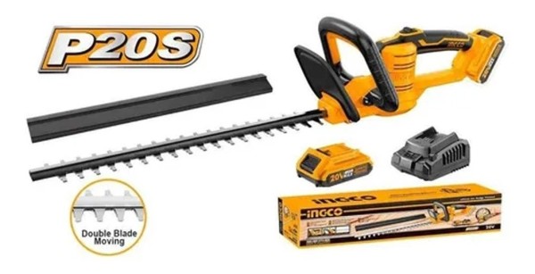 Corta Cerco 45cm A Bateria Ingco Chtli2001 + Bat. + Cargador - Imagen 3