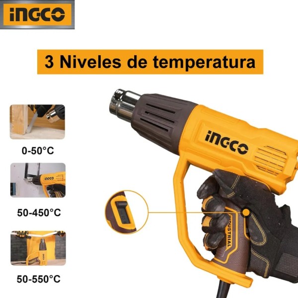 Pistola De Calor 2000w Ingco Hg200078 - Imagen 3