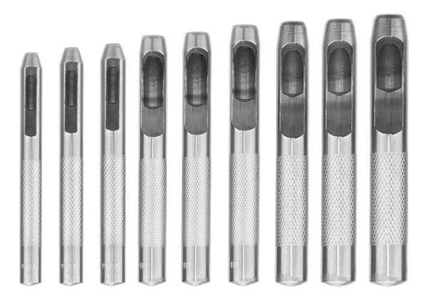 Sacabocados De Golpe 9medidas 2.5,3,4,5,6,7,8,9.10mm Jadever