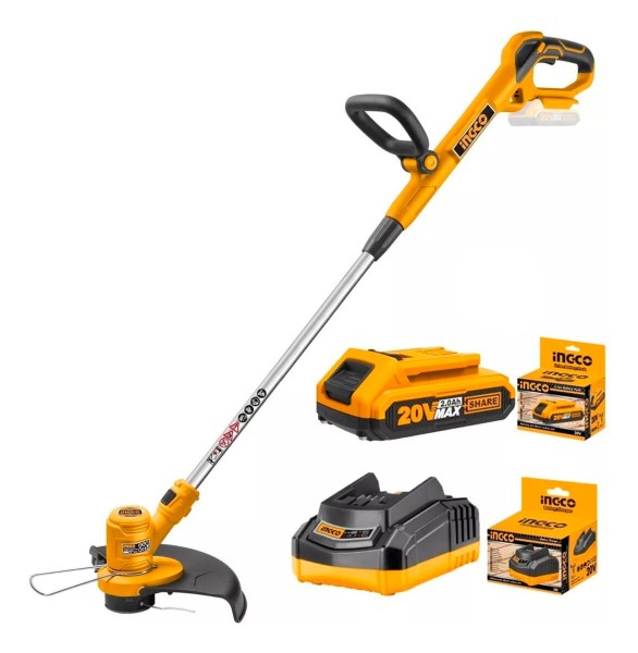 Bordeadora A Bateria Cgtli2001 + Bat 20v + Cargador Ingco