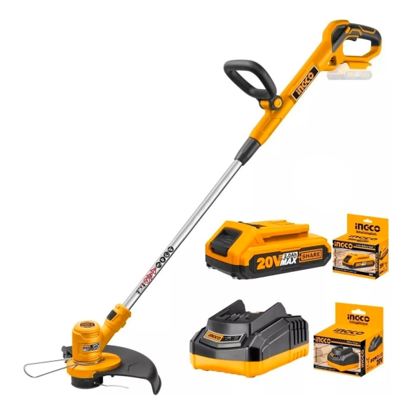 Bordeadora A Bateria Cgtli2001 + Bat 20v + Cargador Ingco