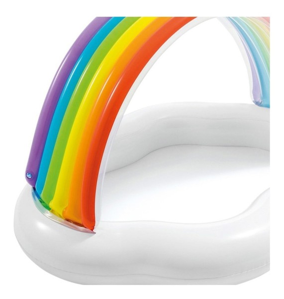 Piscina Inflable Infantil Con Techo Arcoiris 82l Intex 57141 - Imagen 2