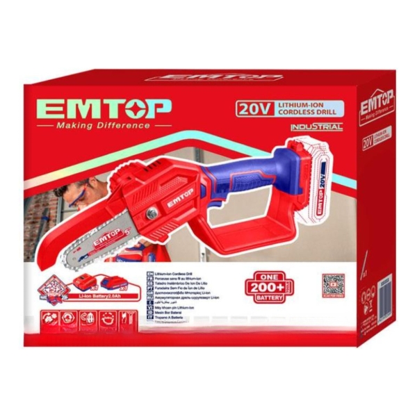 Mini Motosierra A Bateria 20v 5'' Sin Bateria Emtop - Imagen 3
