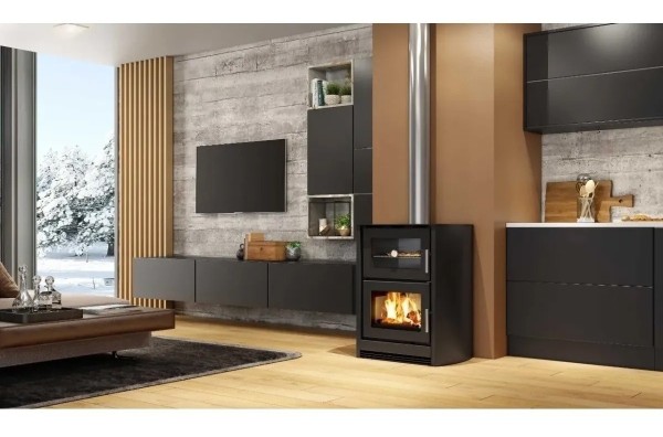 Calefactor Ecológico Horno Leña Doble Combustion + Kit Caños - Imagen 5