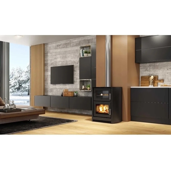 Calefactor Ecológico Horno Leña Doble Combustion + Kit Caños - Imagen 5