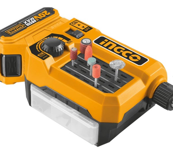 Mini Torno 20v C/ Accesorios Ingco Cmgli2001 S/bat - Imagen 2