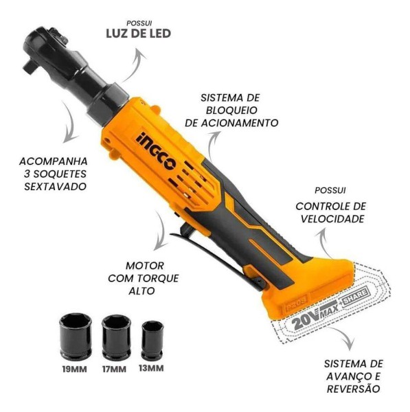 Llave Crique A Bateria 20v 65nm 3/8 Cdrli2060151 S/bateria - Imagen 3