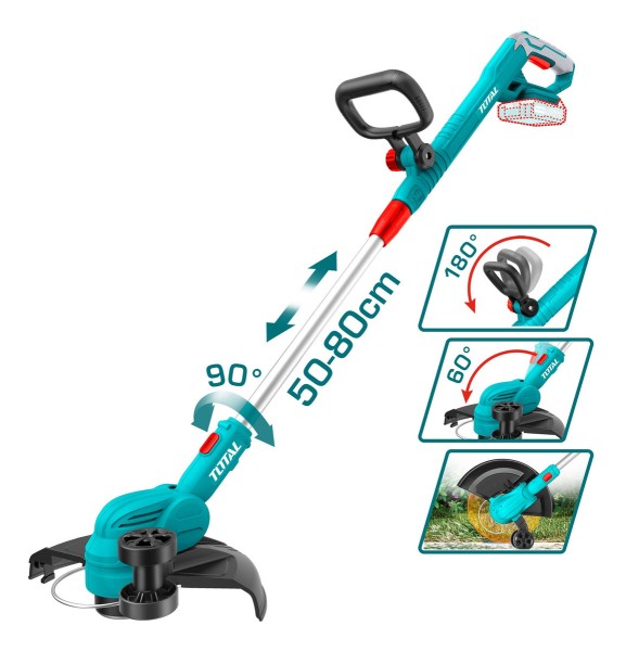Bordeadora Inalámbrica Total 20v Con Rueda Para Corte S/bat - Imagen 2
