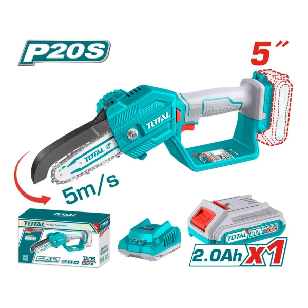 Mini Motosierra C/bateria Y Cargador P20s 20v Tgsli20581 - Imagen 2