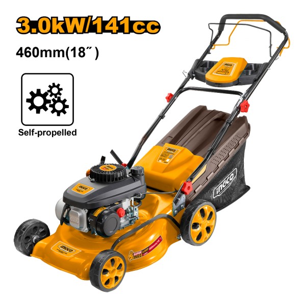 Corta Cesped Nafta 4hp Autopropulsada Ingco Glm141182 - Imagen 3
