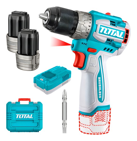 Taladro Atornillador Inalámbrico Total 16v Industrial C/bat - Imagen 2