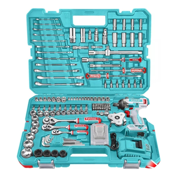 Kit Total 152 Piezas Llave Impacto 20v 1/2'' 500nm Brushless