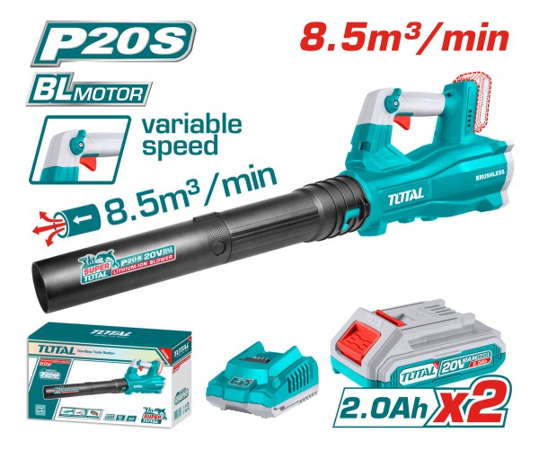 Soplador Inalambrico Total 20v Velocidad Variable C/bateria - Imagen 2