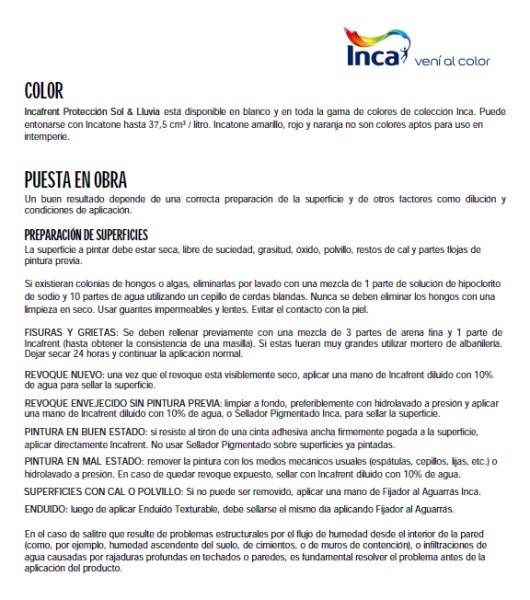 Incafrent Pintura Blanca Para Frente Protección Ultra 4l - Imagen 3