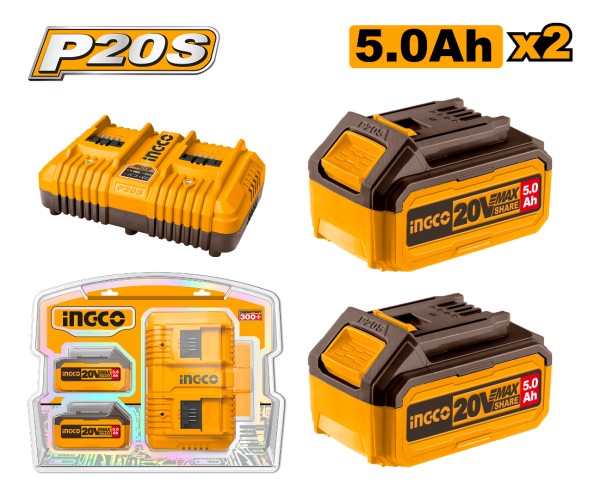 Cortadora Cesped 18puLG 40v Con 2 Bat 5 Amper Carg Dob Ingco - Imagen 3
