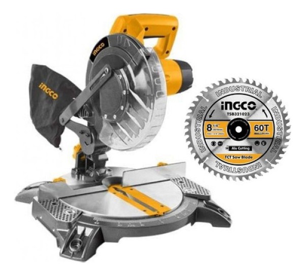 Sierra Ingletadora 8 PuLG 210mm Ingco Bms14007 1400w - Imagen 4