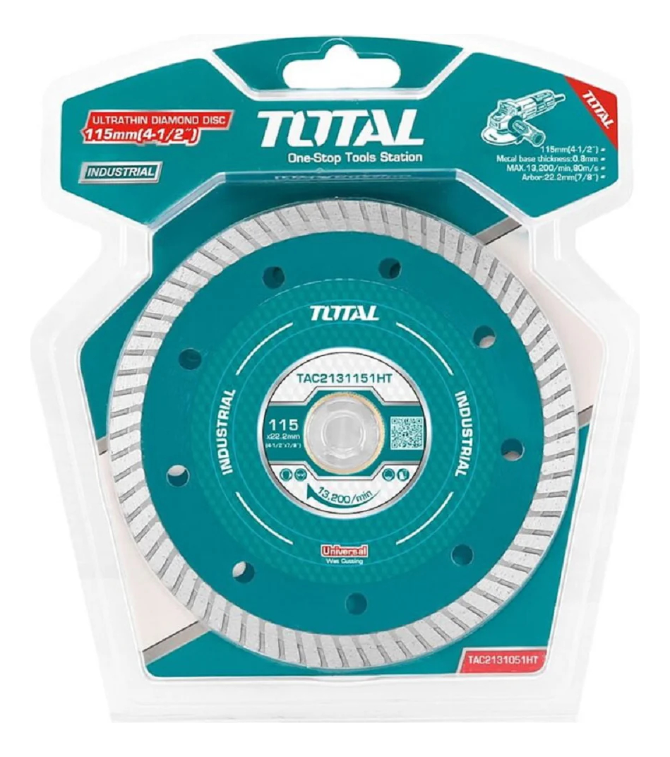 Disco Diamantado 4 1/2 115mm Corte Turbo Total Tac2131151ht - Imagen 3