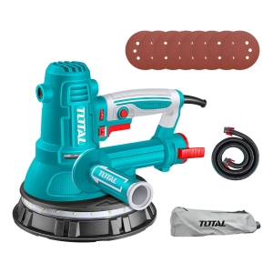 Lijadora Yeso Total 850w 180mm, 8 Lijas Y Bolsa Recolectora