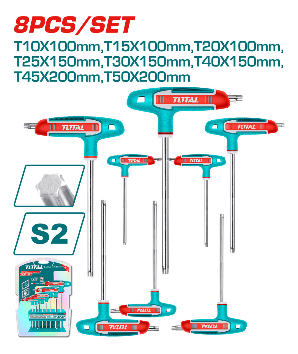 Juego De Llave Torx Con Mango En T De 8 Piezas Thhw80836 - Imagen 3