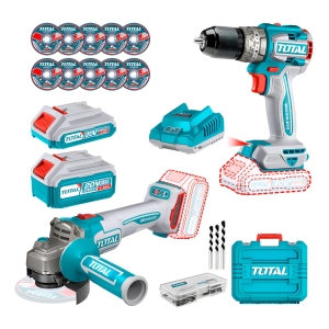 Kit Combo Atornillador 66nm + Amoladora Brushless 20v Total