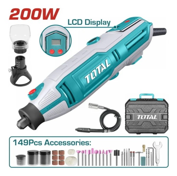 Mini Torno Total 200w Con 149 Accesorios Y Pantalla Led - Imagen 2