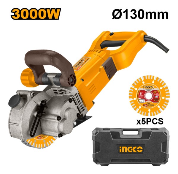 Acanaladora Amoladora De Pared 5disc Industrial 3000w Ingco - Imagen 2