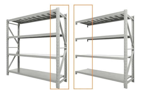Estantería Medio Cuerpo Metálica Reforzada 2x2x0.6m 1200kg - Imagen 2