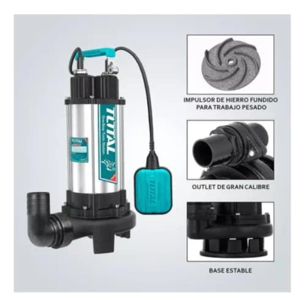 Bomba Sumergible De Pozo Negro 2200w 3hp C/triturador - Imagen 3