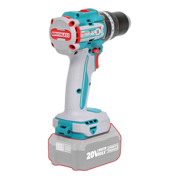 Taladro Atornillador Percut. 20v Total 96nm Brushless Indust - Imagen 4