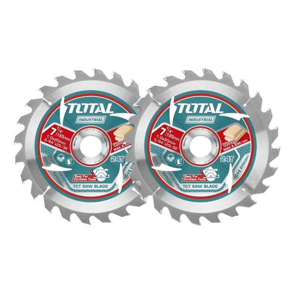 Set Pack Kit 2 Discos 7 1/4 P Sierra Circular 24 Dientes