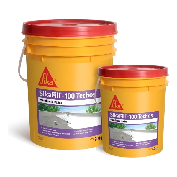Membrana Líquida Sikafill 100 Techos 20+4kg Color E-gratis - Imagen 4