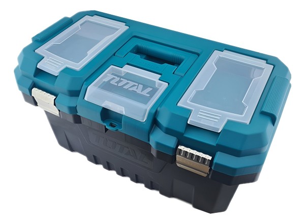Caja Porta Herramientas Plástico 20 Broche Metal Total - Imagen 2