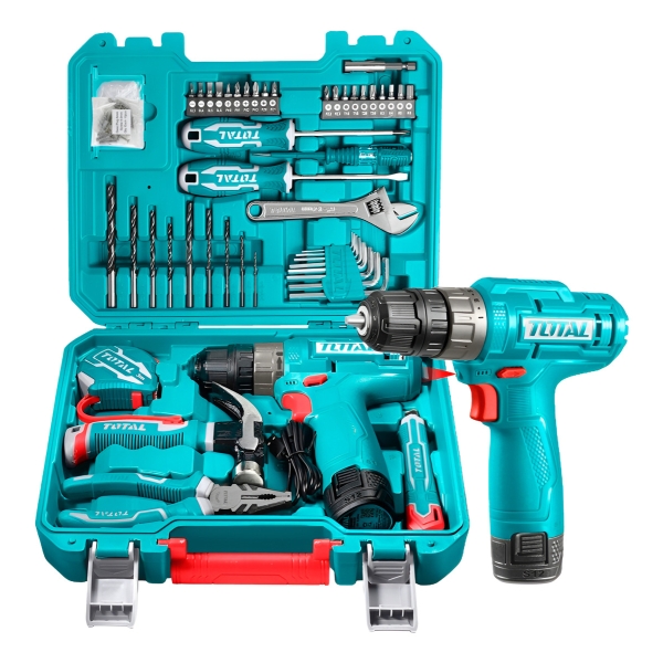 Kit Set Atornillador Inalambrico 12v Total + 89 Accesorios