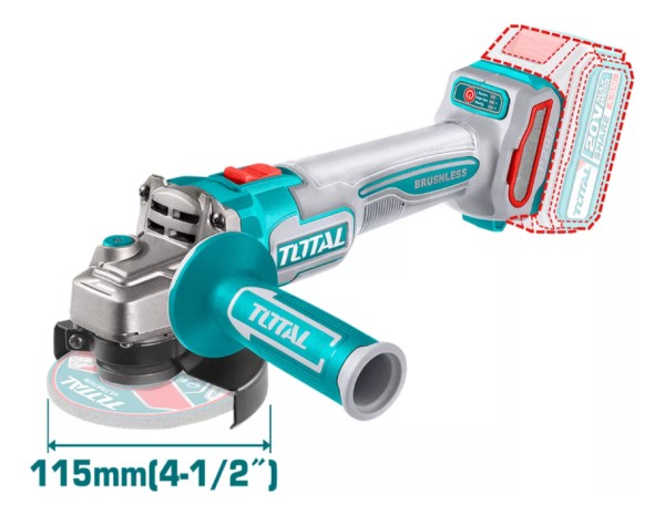 Kit Combo Atornillador 66nm + Amoladora Brushless 20v Total - Imagen 4