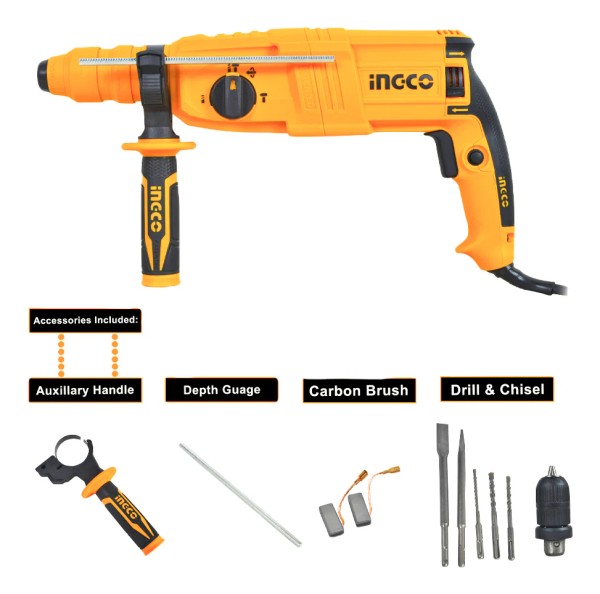 Rotomartillo Con Mandril Ingco Sds+ 800w 1200rpm 2.5 Joule - Imagen 4