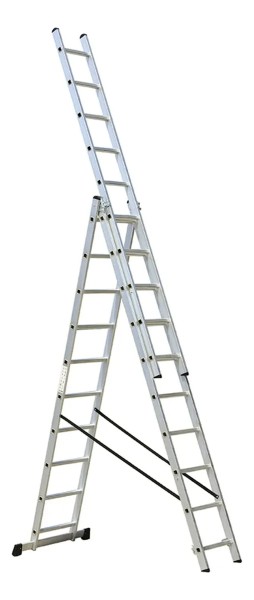 Escalera Aluminio Extensible 3 Tramos 10 Escalones 6,74m - Imagen 2