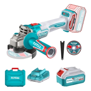 Amoladora Inalambrica Total 20v 900w Sin Carbones + Bateria