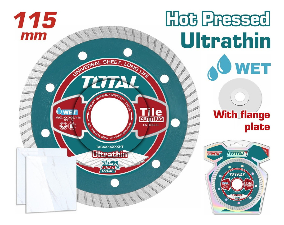 Disco Diamantado 4 1/2 115mm Corte Turbo Total Tac2131151ht - Imagen 2