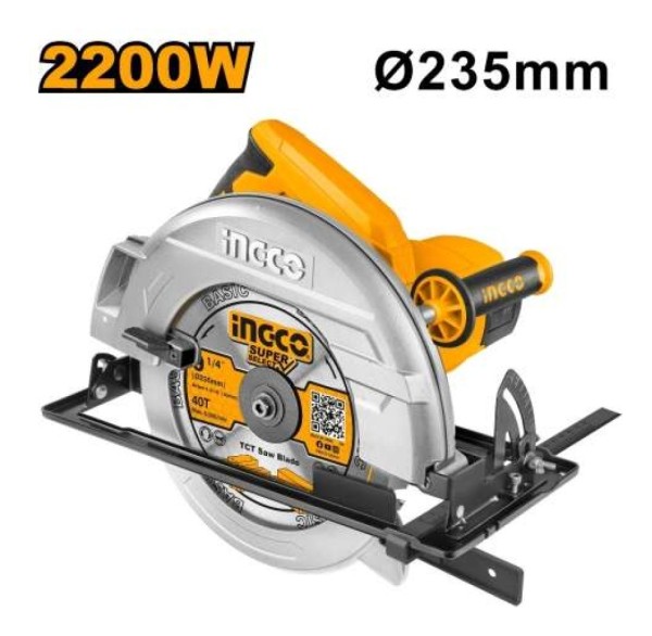 Sierra Circular 2200w 235mm Industrial Ingco - Imagen 3