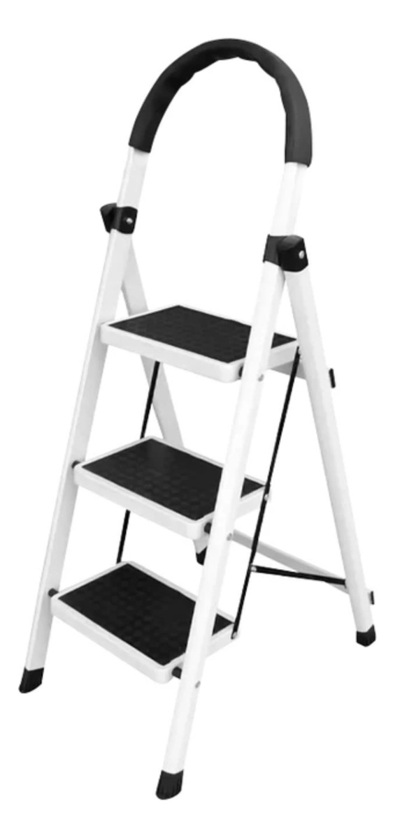 Escalera Metal Familiar Plegable Tijera 3esc 72cm Hasta 150k - Imagen 3