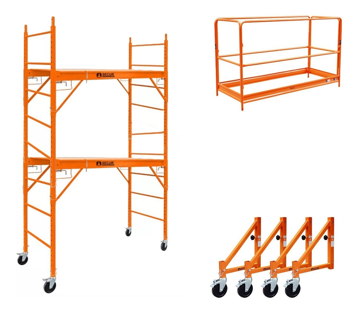 Combo Andamio Multiuso + Baranda + Estabilizador Con Ruedas - Imagen 2