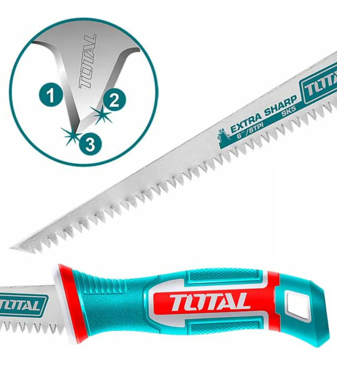 Serrucho Para Yeso 150mm Corte Rapido Industrial Total - Imagen 3