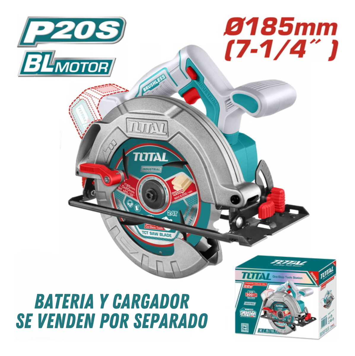 Sierra Circular 20v 1/4 Pulgadas Total Tsli1851 - Imagen 3