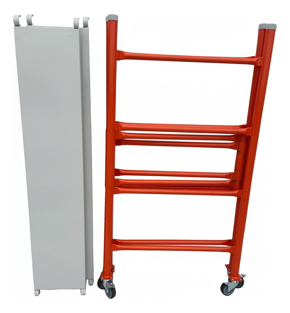 Mini Andamio De Acero C/ruedas Y Bandeja Rebatible - Imagen 4